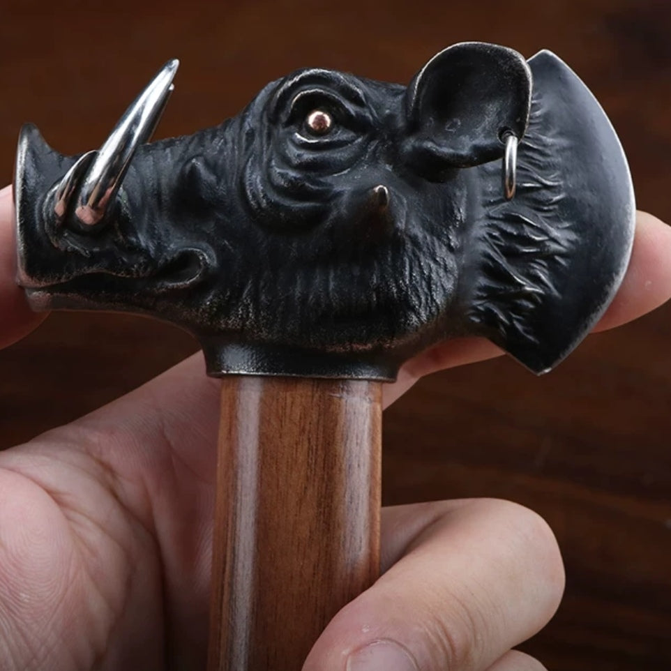 Warthog, hammer, axe